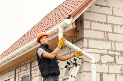 Pose et remplacement de gouttières à Plusquellec